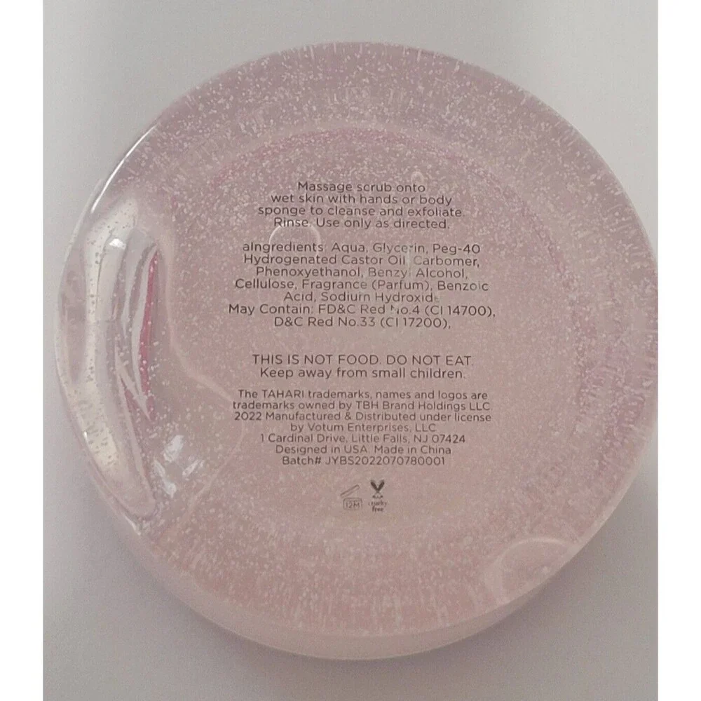 Tahari ROSEWATER Scented Body Wash 6.7 fl oz & Exfoliating Body Scrub 4.4 fl oz